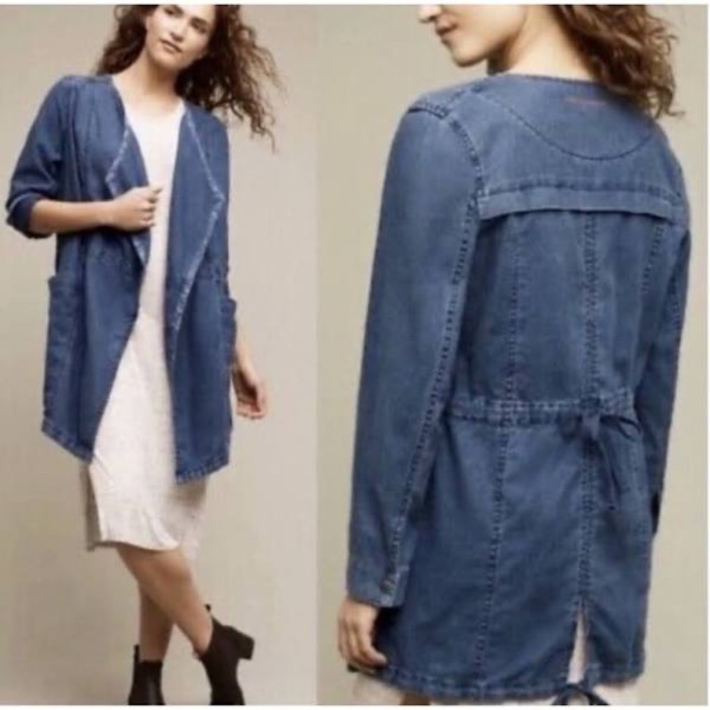Anthropologie Blue Denim Jacket
